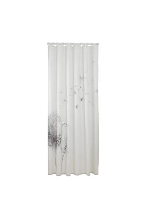 douchegordijn Flow Polyester (180x200 cm) (wit)