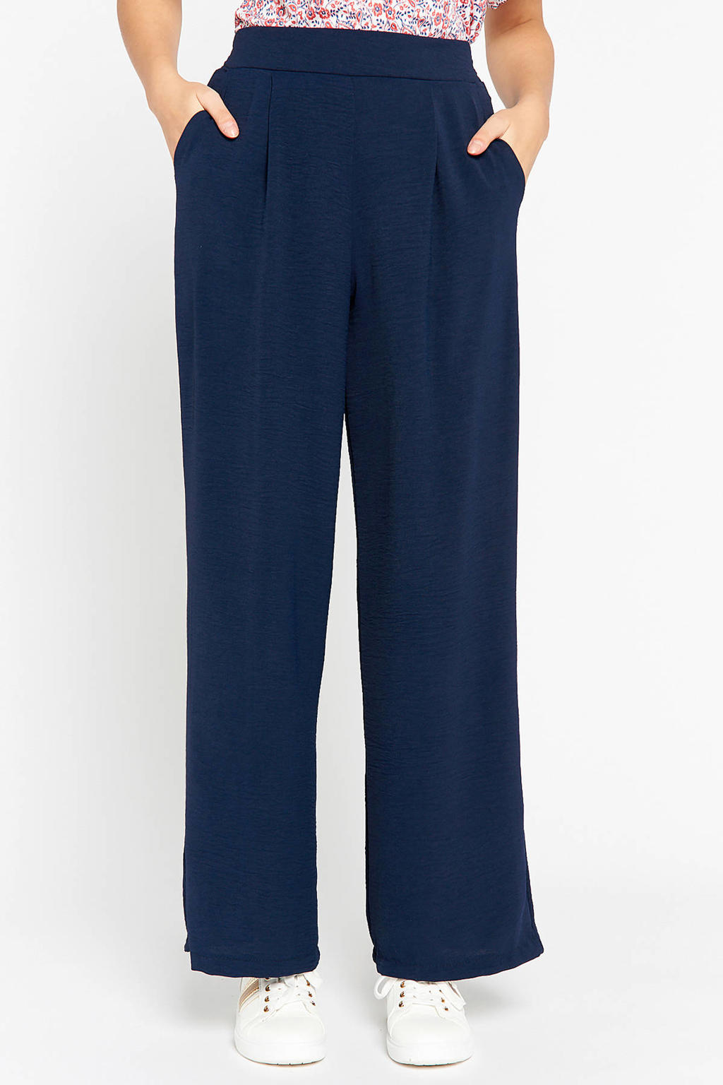 LOLALIZA straight fit broek donkerblauw | wehkamp