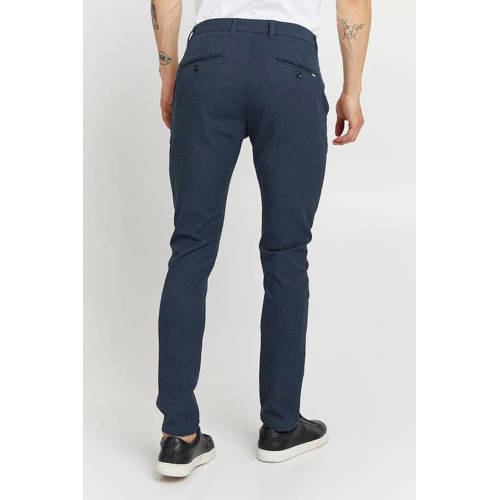 Solid slim fit pantalon Frederic ombre blue afbeelding
