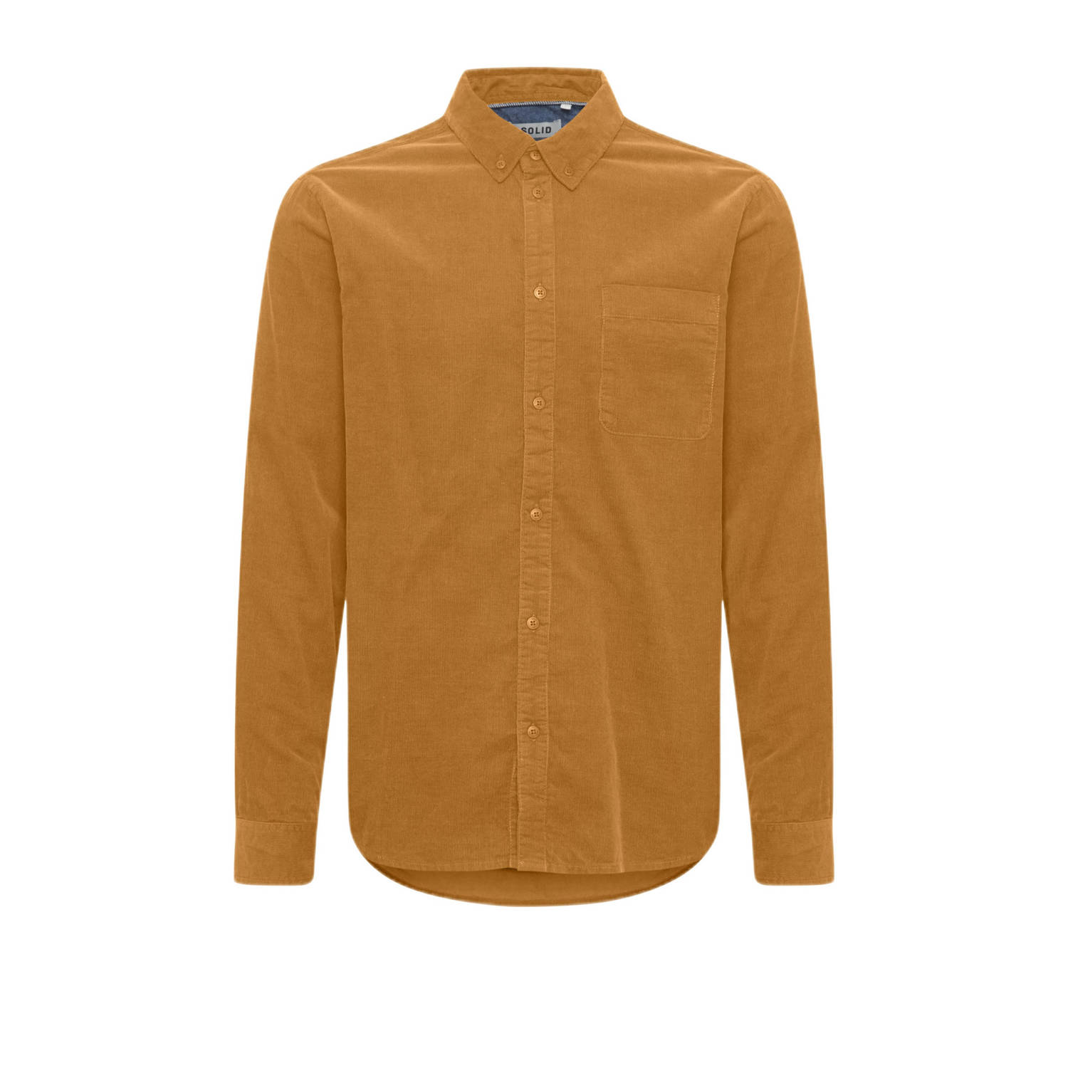 Solid regular fit overhemd SDJuan sudan brown