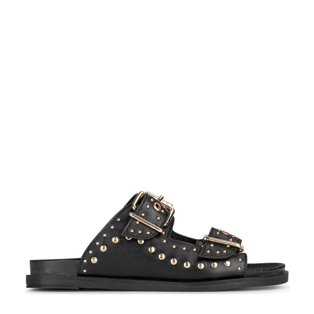 BIRKENSTOCK Slippers Dames Soft Foodbed Maat: 43 Materiaal: Leer Kleur: Zwart BIRKENSTOCK Slippers Dames Soft Foodbed Maat: 43 Materiaal: Leer Kleur: Zwart