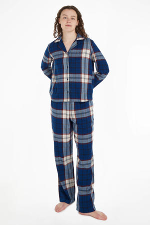 flanellen pyjama blauw