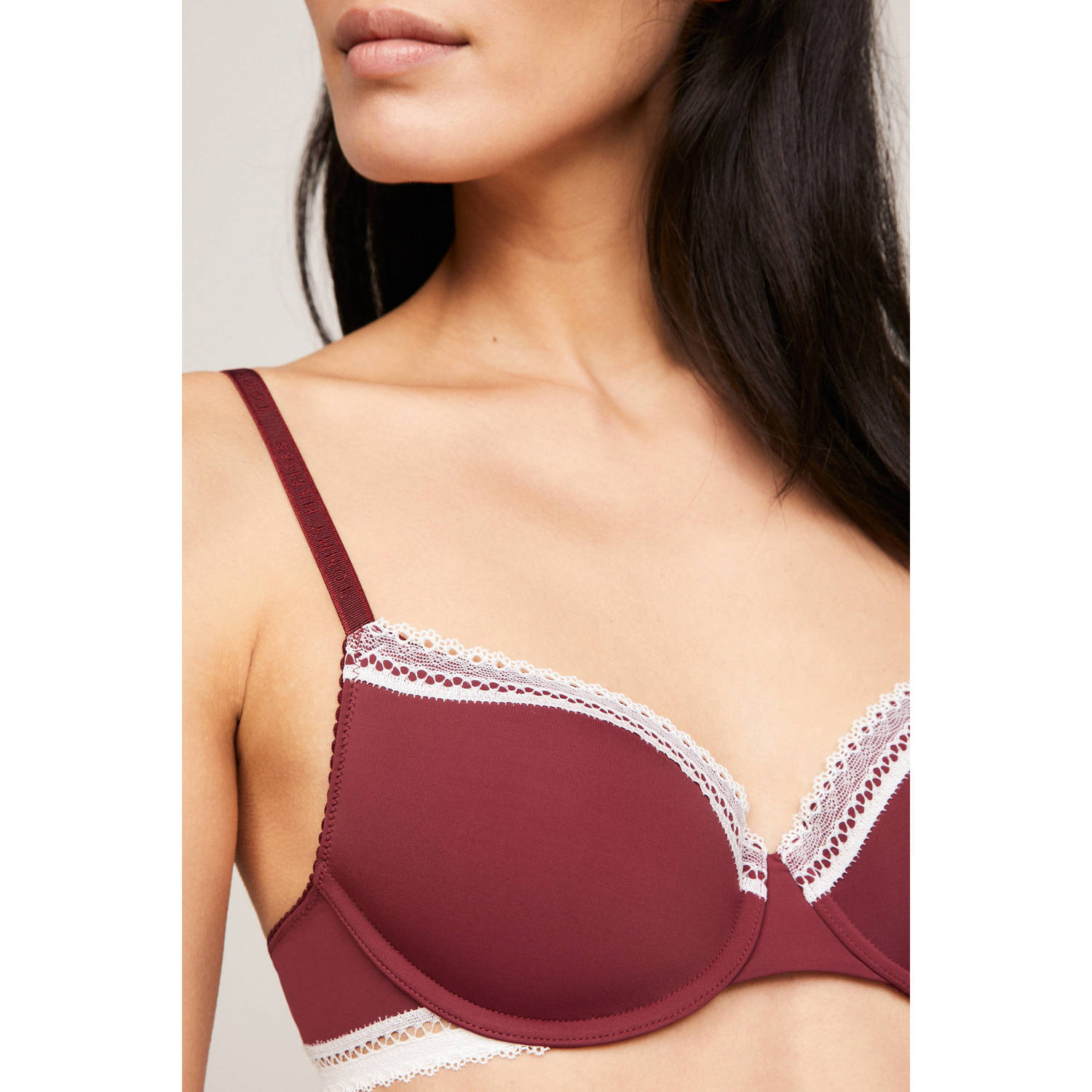 Tommy Hilfiger voorgevormde beugelbh donkerrood