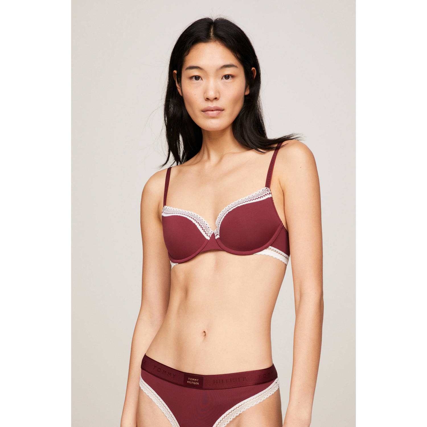 Tommy Hilfiger voorgevormde beugelbh donkerrood