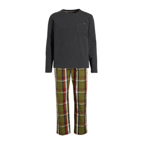 Tommy Hilfiger pyjama donkergrijs/groen