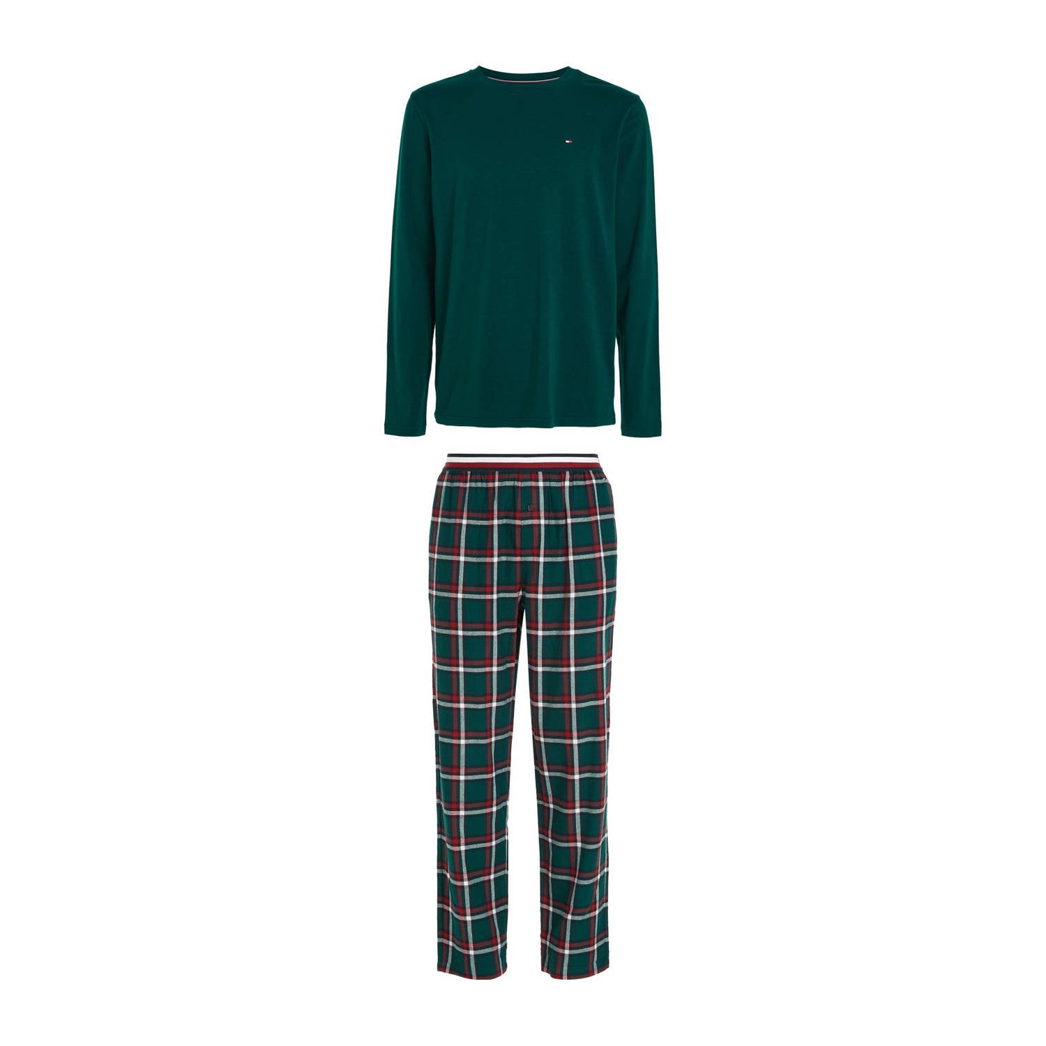 Tommy Hilfiger pyjama donkerblauw groen rood