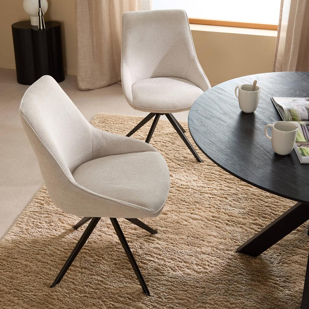 NOUS Living eetkamerstoel (set van 2) Loren