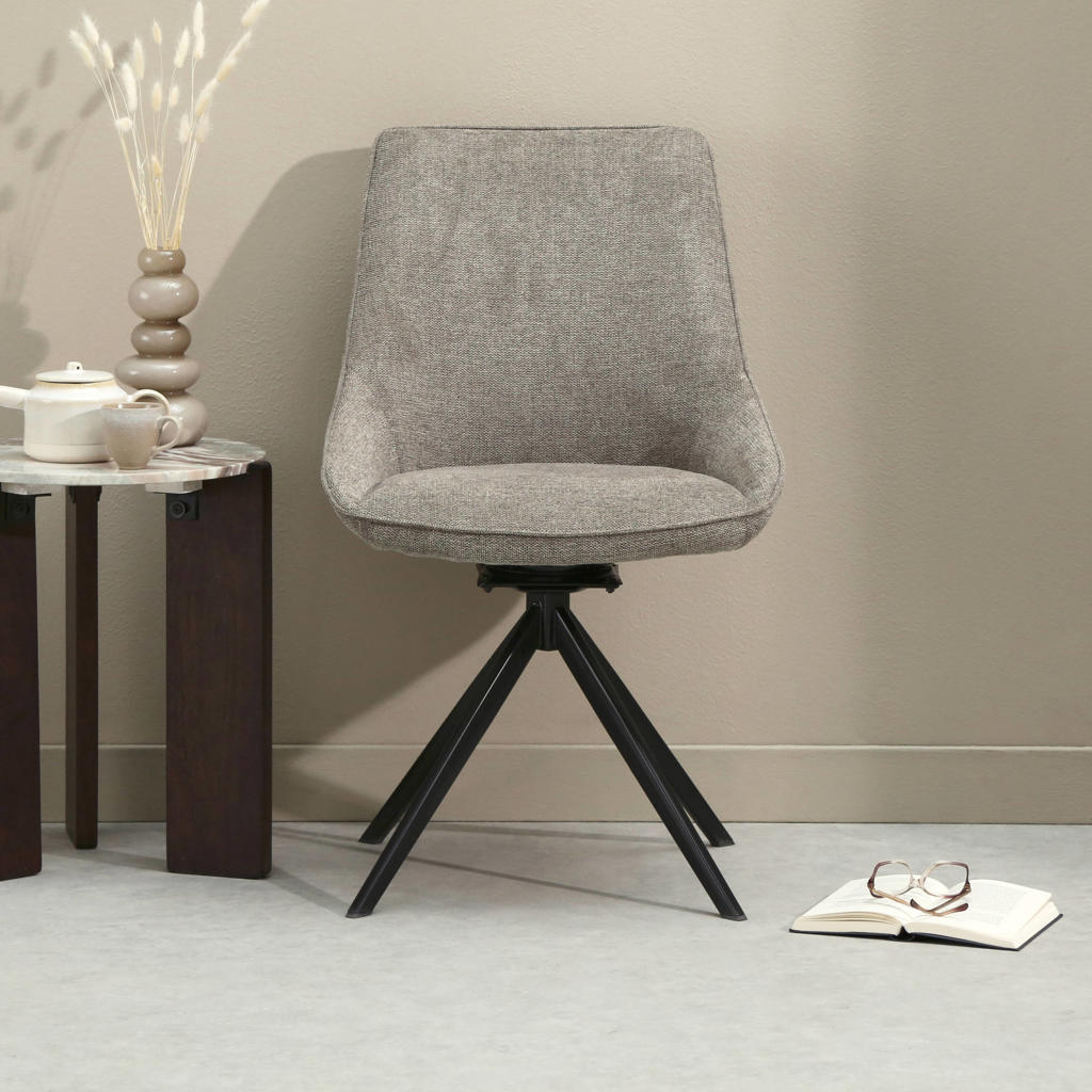 Eetkamerstoel set van 2 taupe JEFFERSON | Gratis Levering
