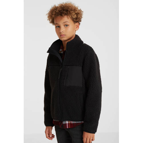 anytime teddy fleece vest zwart afbeelding