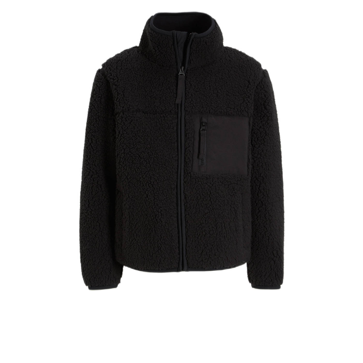 Anytime teddy fleece vest zwart Meerkleurig 134 140