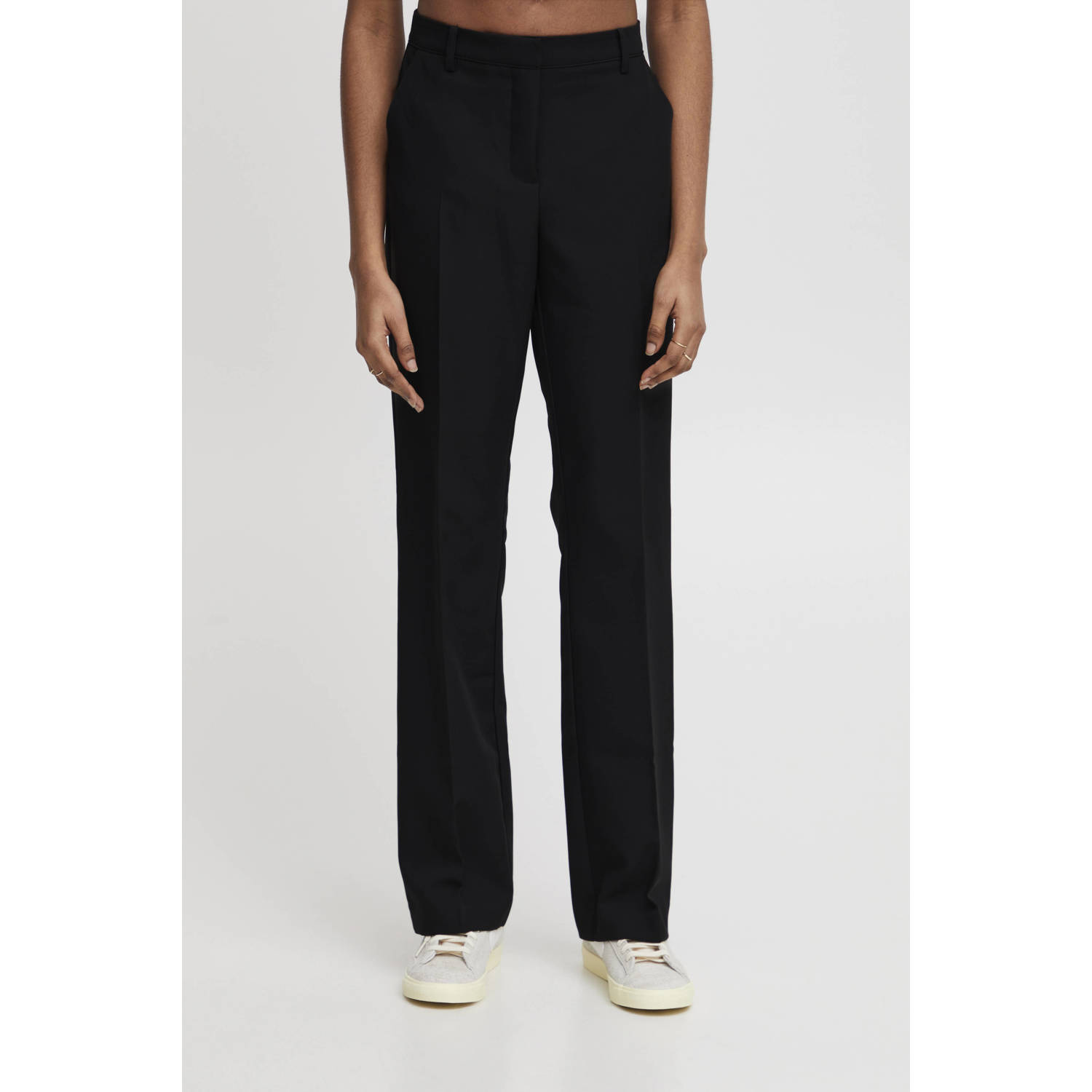 ICHI bootcut pantalon IHLEXI zwart