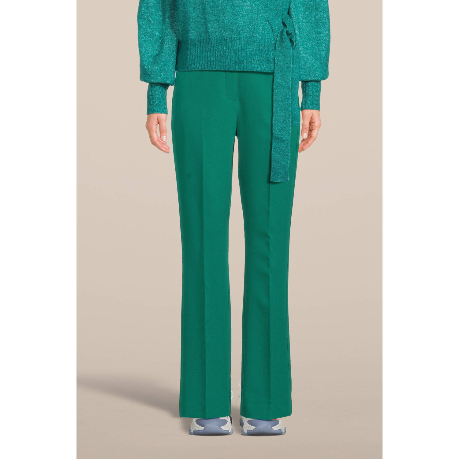 ICHI bootcut pantalon LEXIIH groen