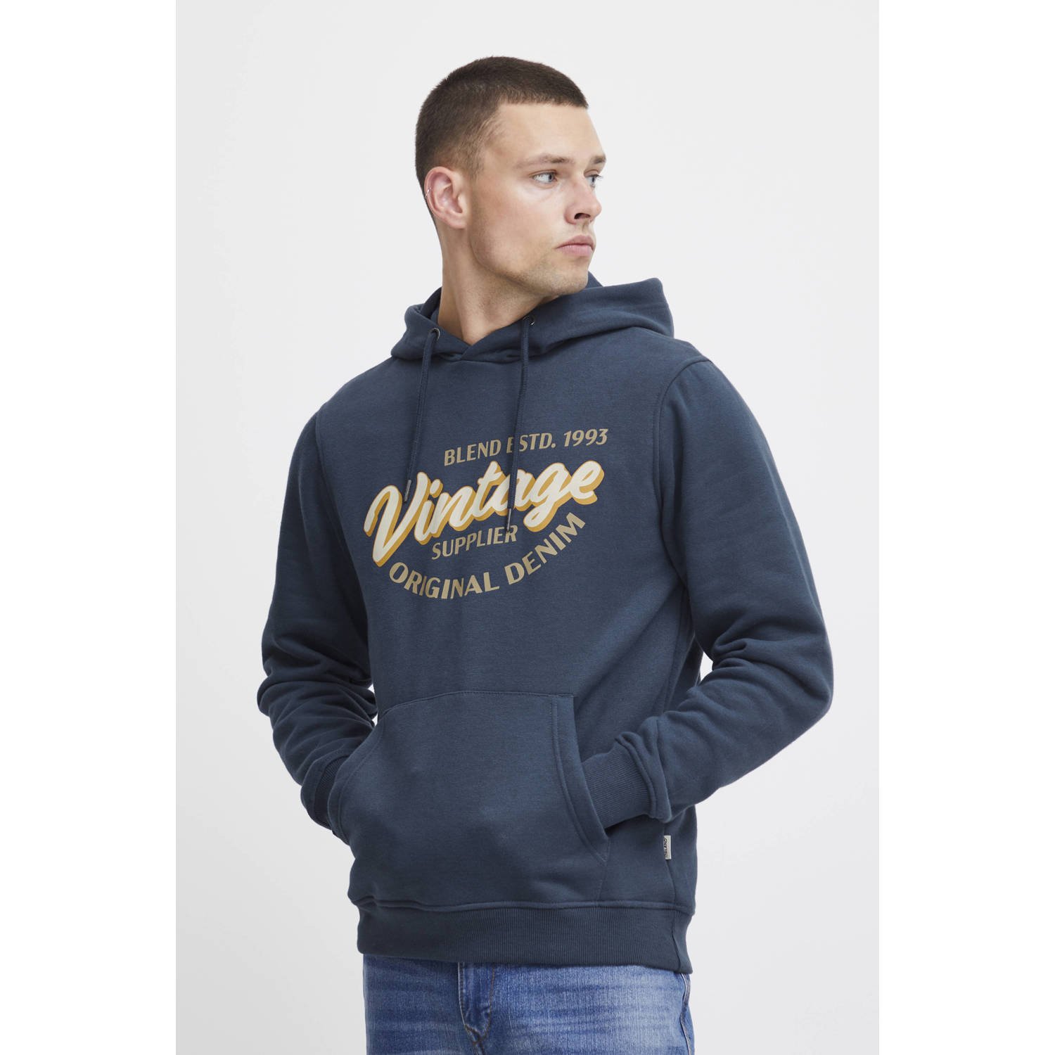 Blend hoodie met printopdruk dress blues