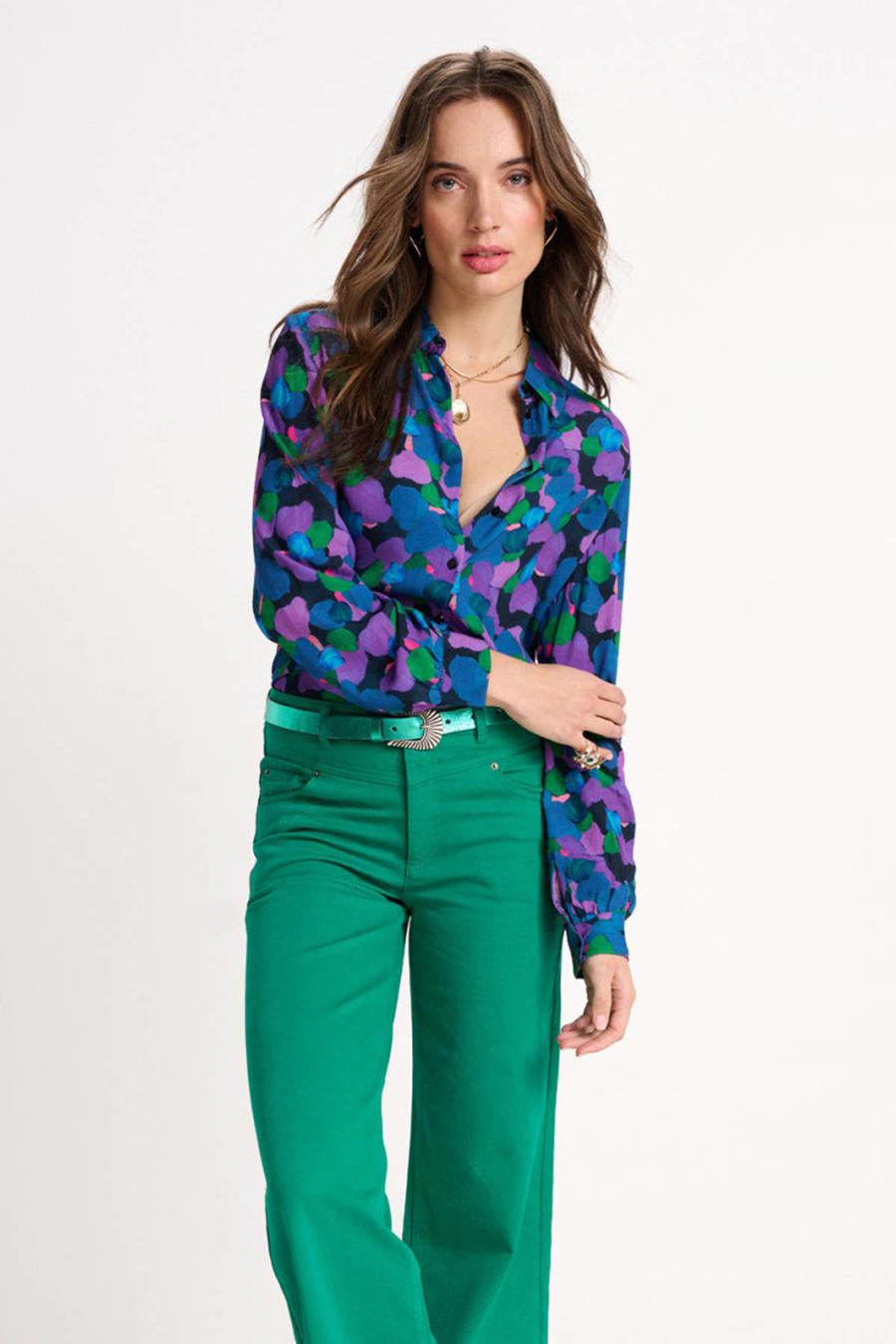 Blouses lange mouw blauw POM Amsterdam main image 1