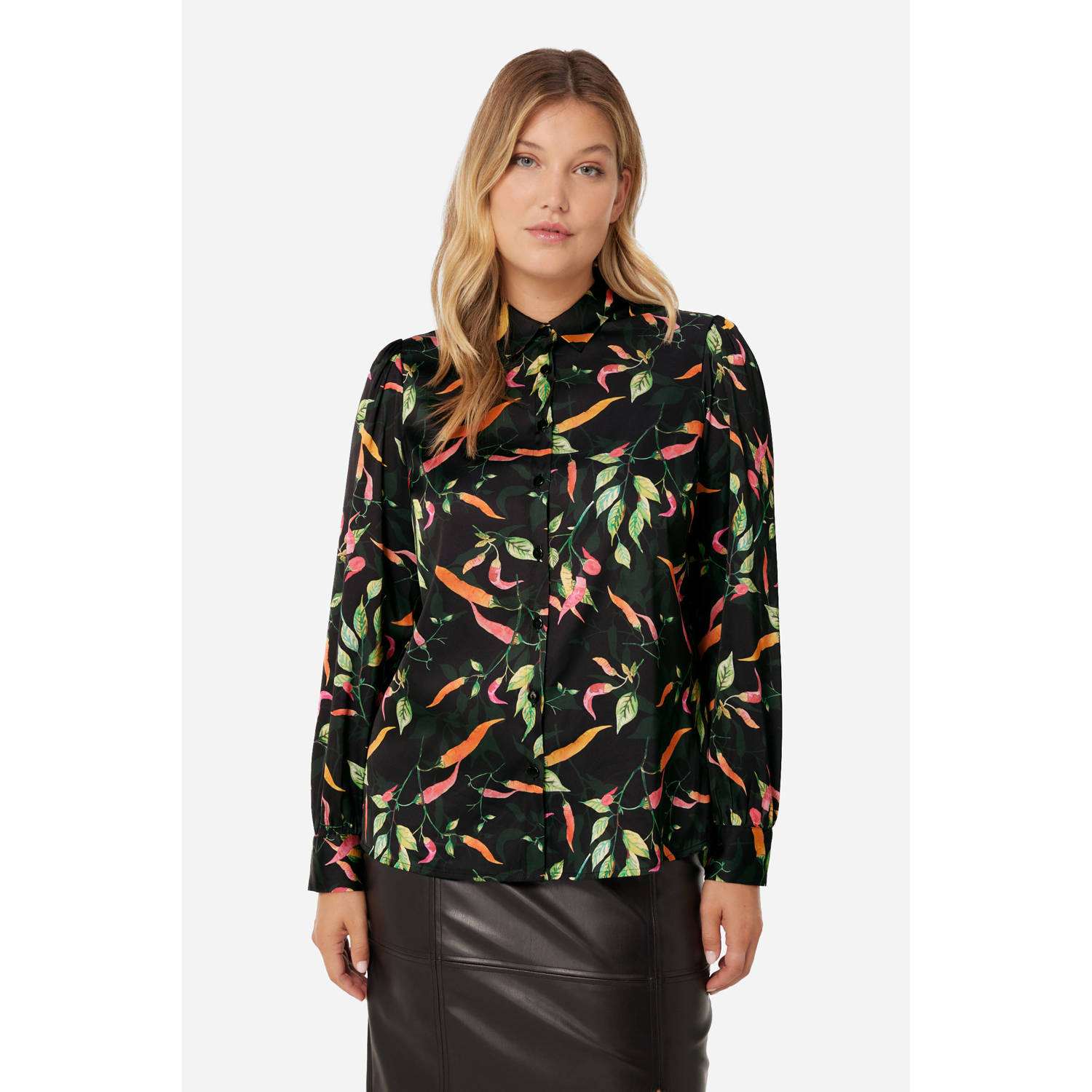 Miljuschka by Wehkamp satijnen blouse chilipeper print