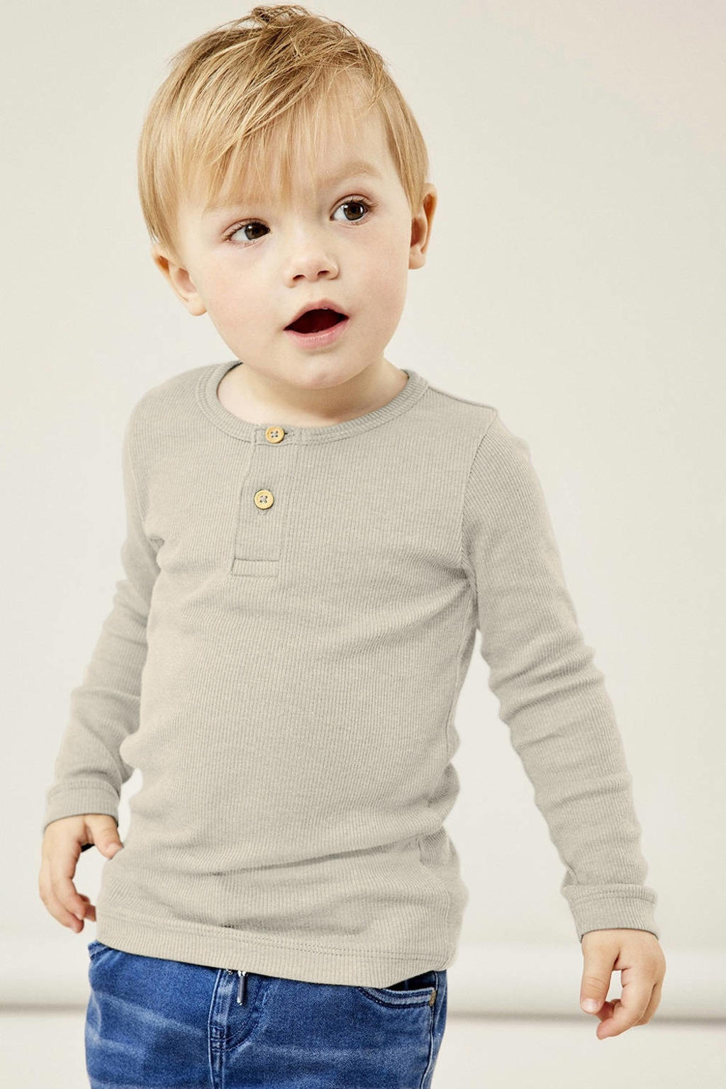 NAME IT MINI longsleeve NMMKAB beige melange