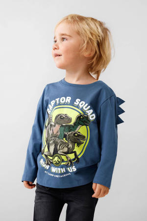 T-shirt NMMJINUS JURASSIC met printopdruk blauw