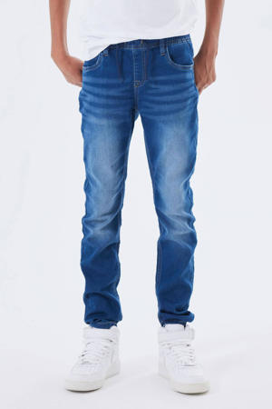 slim fit jeans NKMRYAN JOGGER dark blue denim