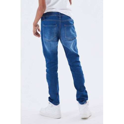NAME IT KIDS slim fit jeans NKMRYAN JOGGER dark blue denim afbeelding