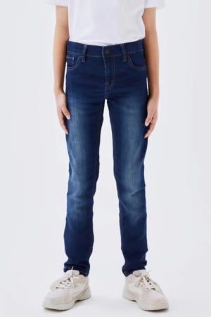 slim fit jeans NKMTHEO dark blue denim