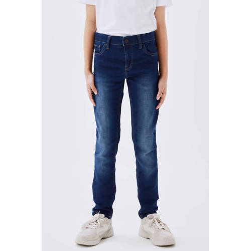 NAME IT KIDS slim fit jeans NKMTHEO dark blue denim afbeelding