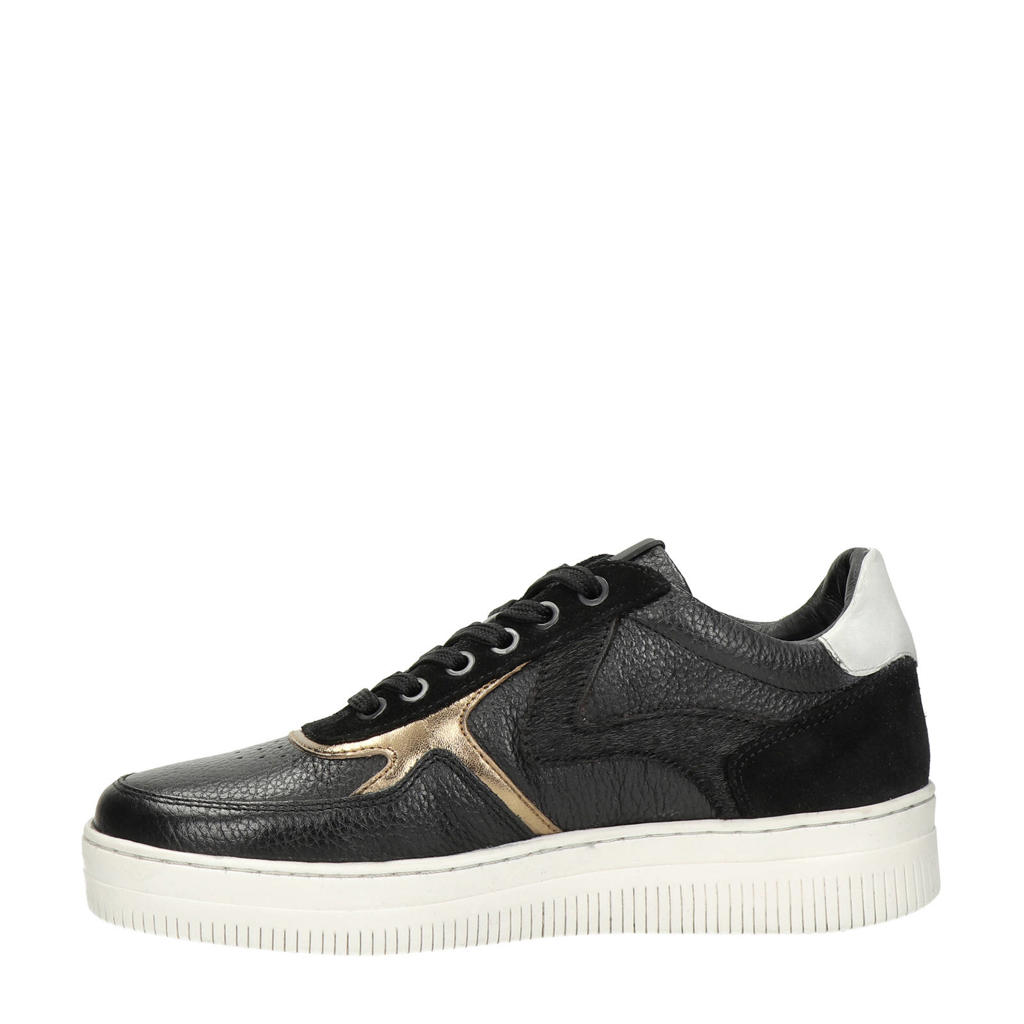 Maruti Tavi Leather Sneakers - Black