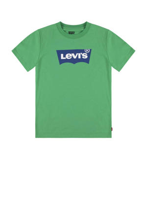 T-shirt Batwing met logo groen