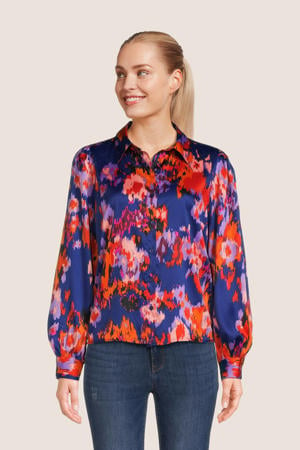 blouse ONLFREYA  met all over print paars/roze/oranje
