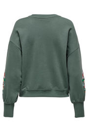 thumbnail: ONLY gebloemde sweater donkergroen