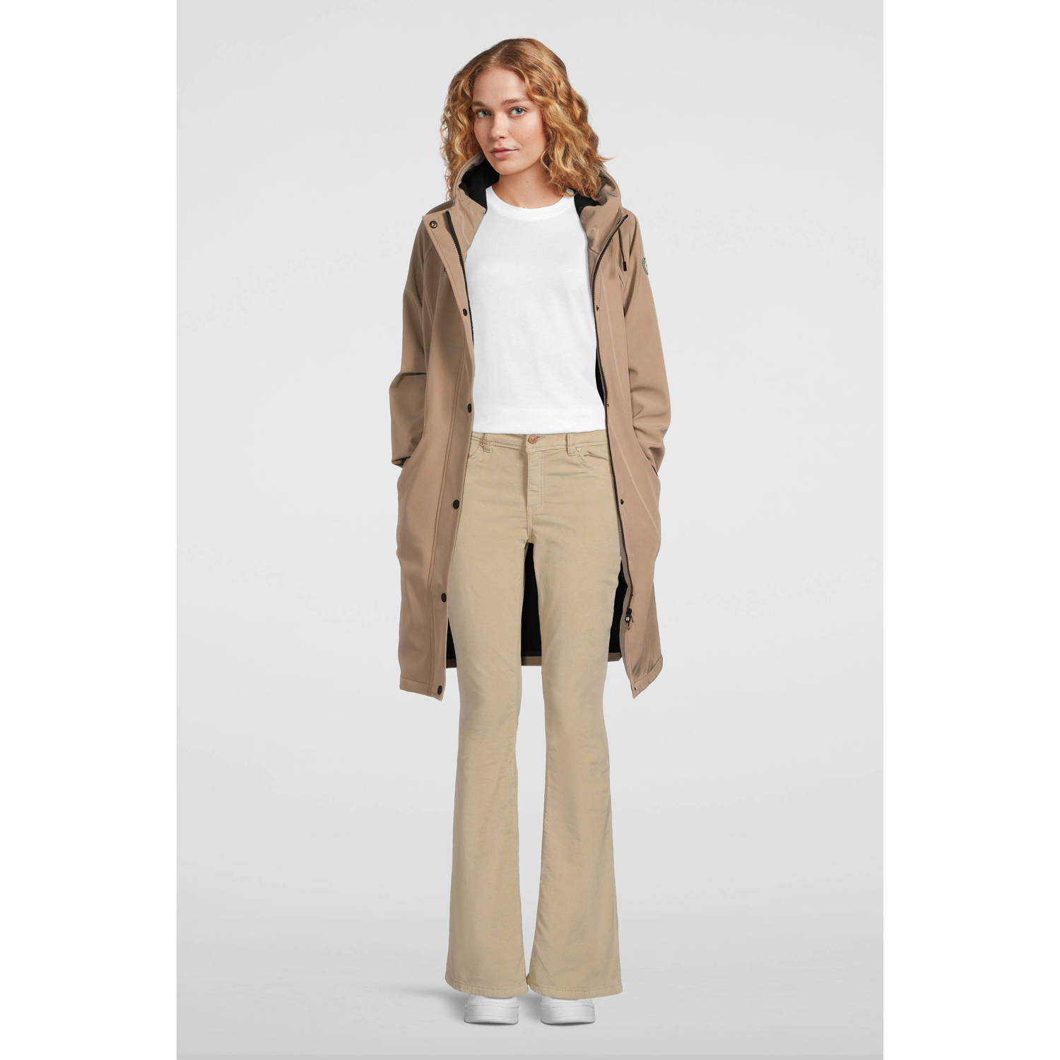 Cars fluwelen flared broek Michelle zand