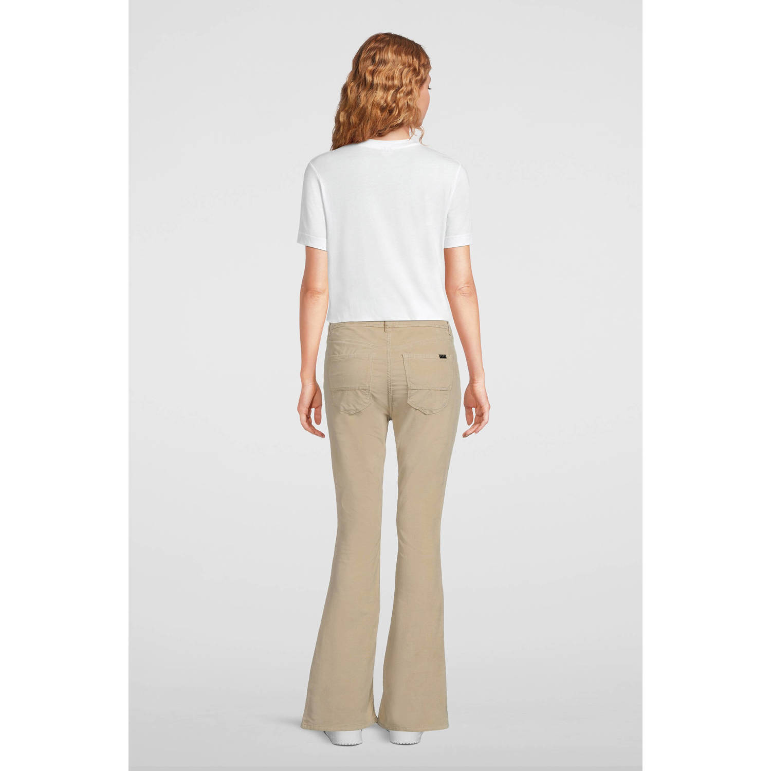 Cars fluwelen flared broek Michelle zand
