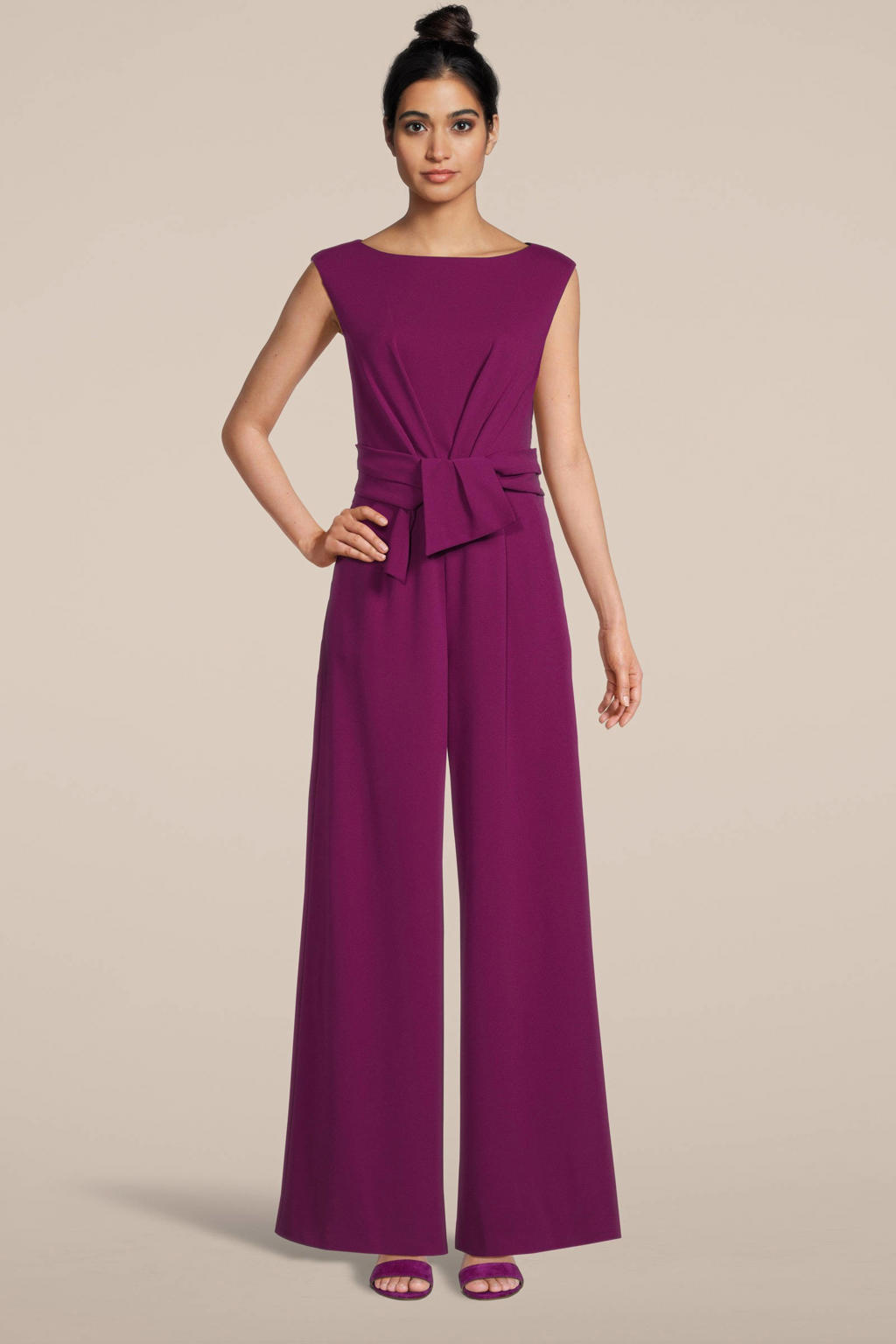 Vera Mont jumpsuit donkerviolet wehkamp