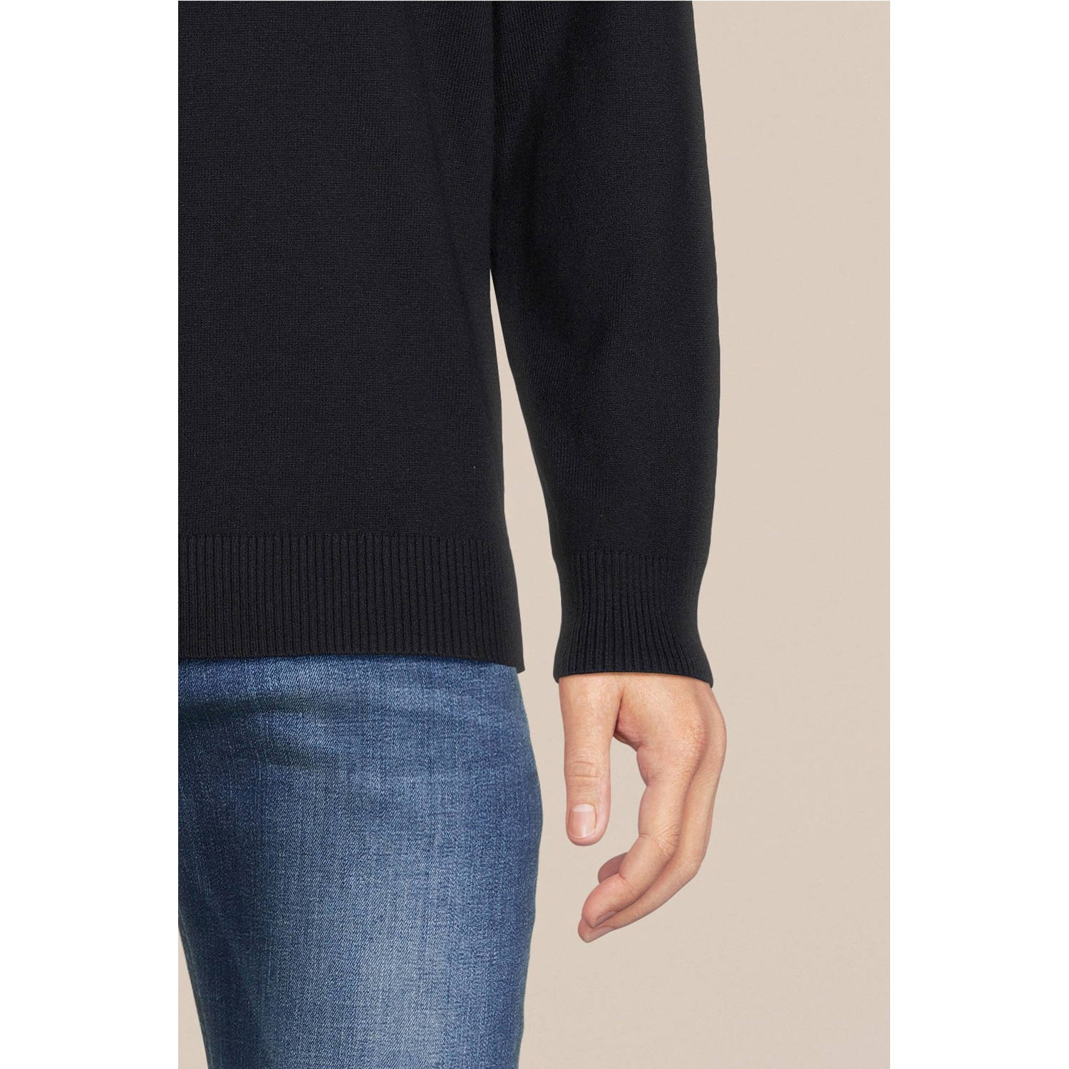 Lyle & Scott fijngebreide trui met logo dark navy