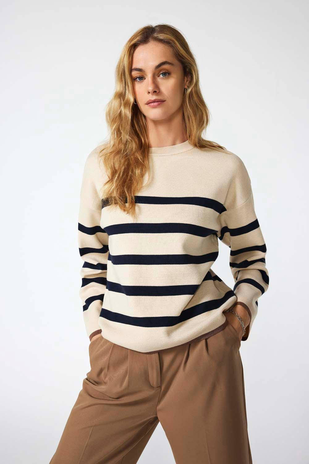 Gestreepte sweater dames new arrivals