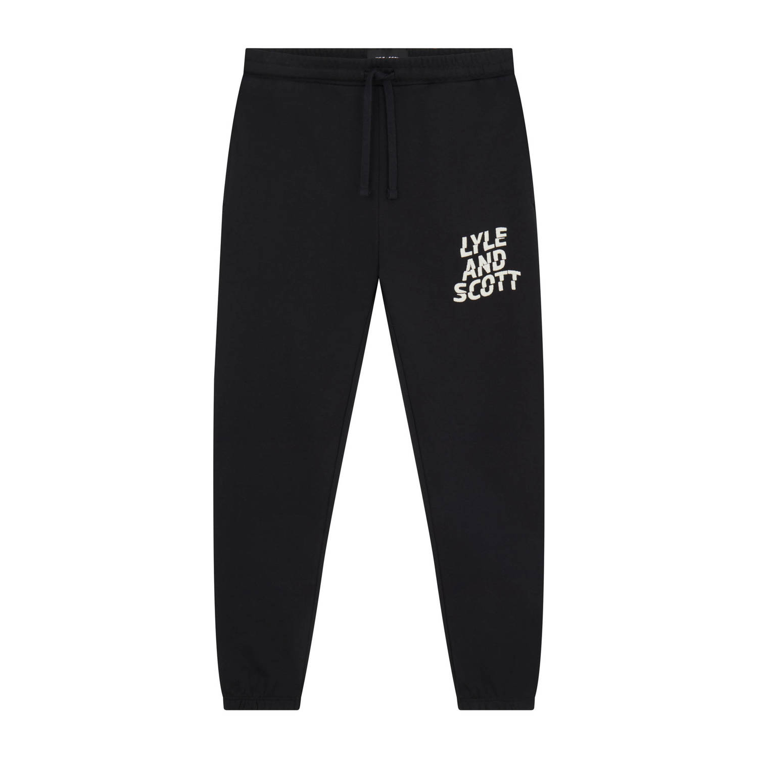 Lyle & Scott slim fit joggingbroek Ripple met logo jet black