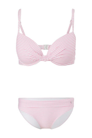 voorgevormde beugel bikini roze/wit