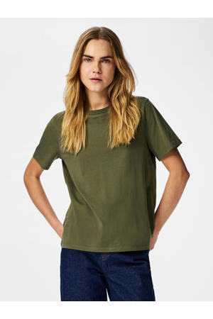 T-shirt PCRIA van katoen groen