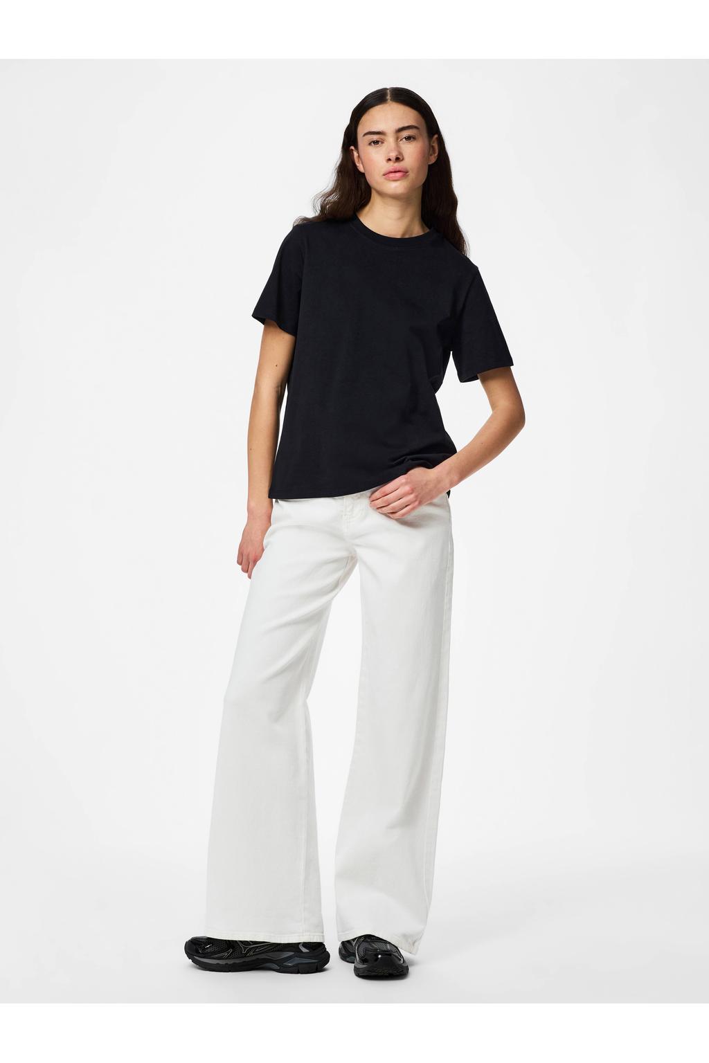 PIECES T-shirt PCRIA van katoen zwart
