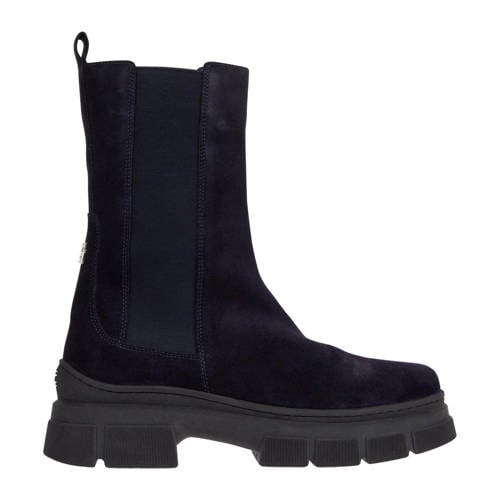 Tommy Hilfiger chunky suède chelsea boots donkerblauw