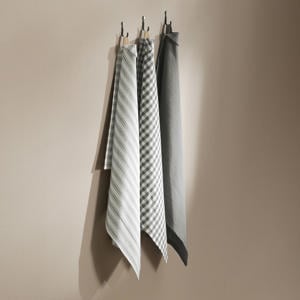 theedoek donkergrijs (50x70 cm) (set van 3)
