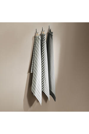 theedoek donkergrijs (50x70 cm) (set van 3)