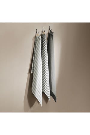 theedoek donkergrijs (50x70 cm) (set van 3)