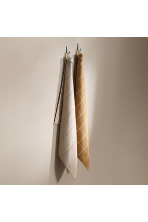 thee/keukendoek geel (2-in-1) (set van 2)