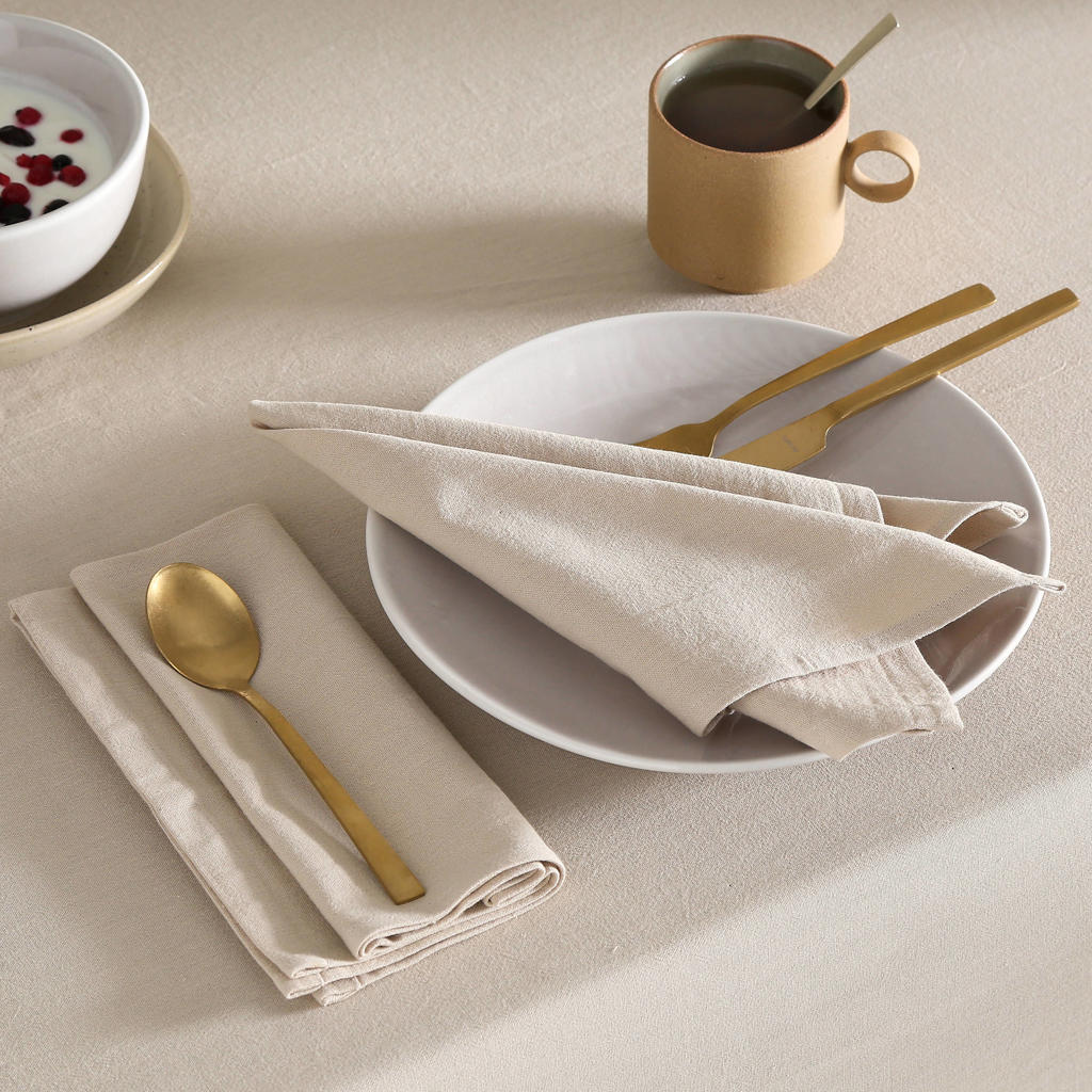 NOUS Living servet zand (45x45 cm) (set van 2)