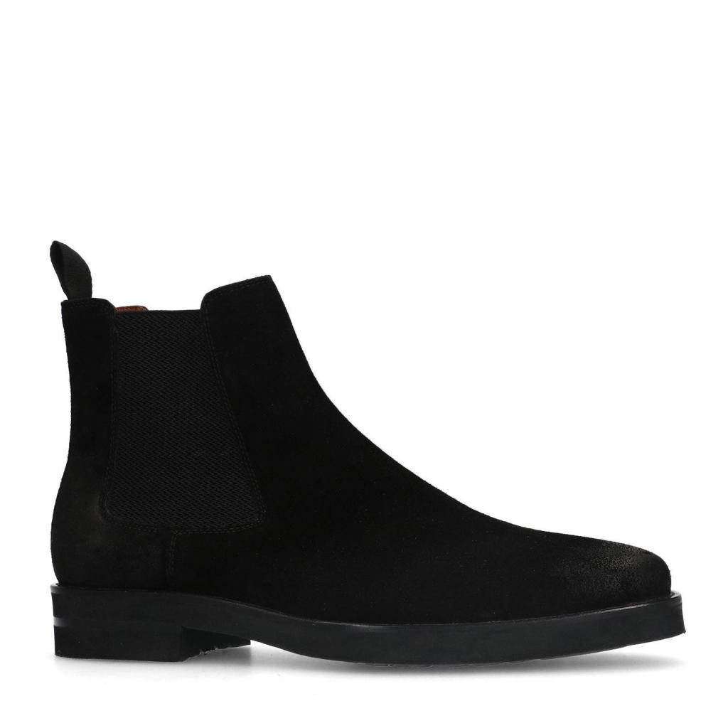 Manfield suède chelsea boots zwart wehkamp