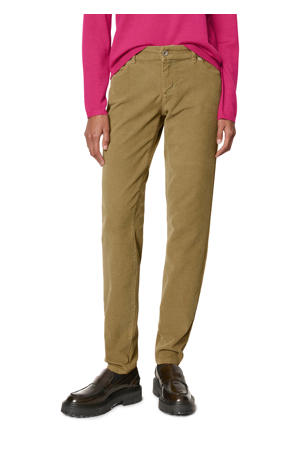 corduroy slim fit broek camel