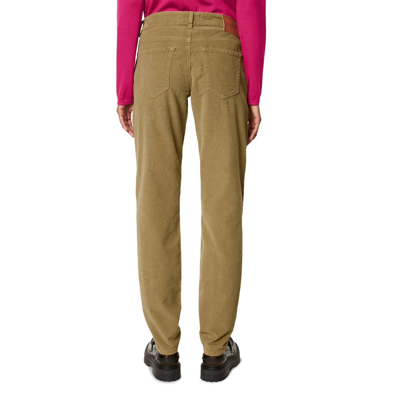 Marc O'Polo corduroy slim fit broek camel