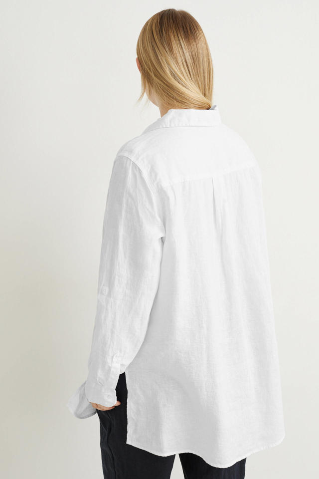 Doorweekt Op maat tornado C&A XL linnen blouse wit kopen? | Morgen in huis | wehkamp