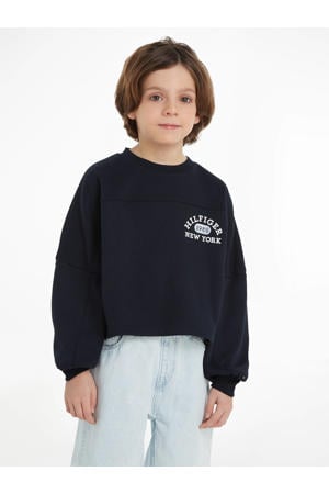 sweater VARSITY met logo donkerblauw