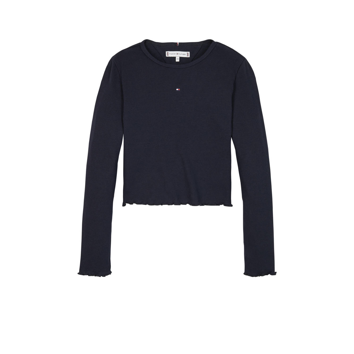 Tommy Hilfiger longsleeve ESSENTIAL RIB donkerblauw